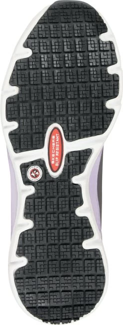 SKECHERS Work Arch Fit SSK108098GYPR Reagan, Women's, Grey/Purple, Athletic Style, Alloy Toe, EH, MaxTRAX Slip Resistant, Work Shoe -Shoes Sales Store ssk108098gypr outsole