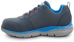 SKECHERS Work Arch Fit SSK200148NVBL Beau, Men's, Navy/Light Blue, Athletic Style, Alloy Toe, EH, MaxTRAX Slip Resistant, Work Shoe -Shoes Sales Store ssk200148nvbl inside
