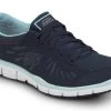 SKECHERS Work SSK405NVAQ Stacey, Women's, Navy/Aqua, Athletic Style, MaxTRAX Slip Resistant, Soft Toe Work Shoe -Shoes Sales Store ssk405nvaq profile