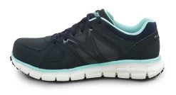 SKECHERS Work SSK406NVAQ Jackie, Women's, Navy/Aqua, Athletic Style, Alloy Toe, EH, MaxTRAX Slip Resistant, Work Shoe -Shoes Sales Store ssk406nvaq inside