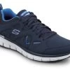 SKECHERS Work SSK605NVBL David, Men's, Navy, Athletic Style, MaxTRAX Slip Resistant, Soft Toe Work Shoe -Shoes Sales Store ssk605nvbl profile