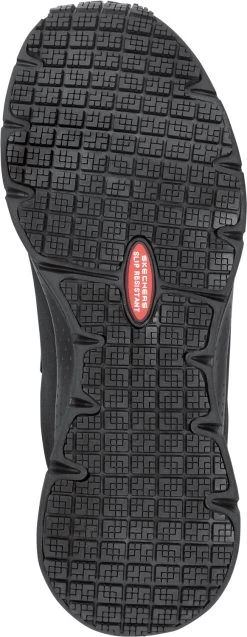 SKECHERS Work Arch Fit SSK8037BLK Charles, Men's, Black, Slip On Athletic Style, Alloy Toe, MaxTRAX Slip Resistant, Work Shoe 11 SKECHERS Work Arch Fit SSK8037BLK Charles, Men's, Black, Slip On Athletic Style, Alloy Toe, MaxTRAX Slip Resistant, Work Shoe -Shoes Sales Store ssk8037blk outsole