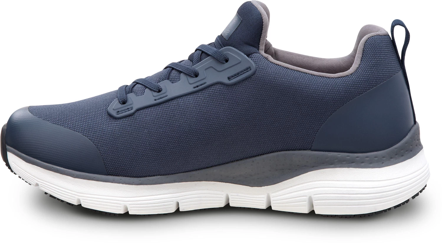 SKECHERS Work Arch Fit SSK8038NVY Jake, Men's, Navy, Slip On Athletic Style, MaxTRAX Slip Resistant, Soft Toe Work Shoe 5 SKECHERS Work Arch Fit SSK8038NVY Jake, Men's, Navy, Slip On Athletic Style, MaxTRAX Slip Resistant, Soft Toe Work Shoe - Image 3