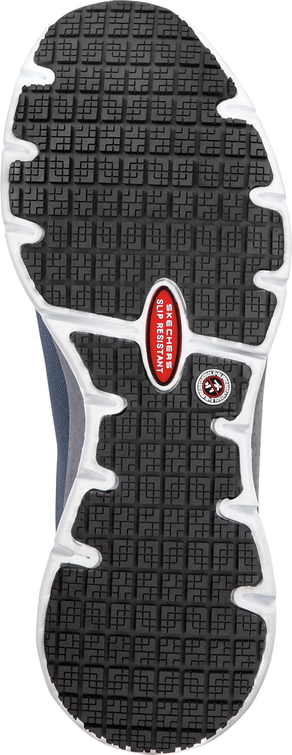 SKECHERS Work Arch Fit SSK8038NVY Jake, Men's, Navy, Slip On Athletic Style, MaxTRAX Slip Resistant, Soft Toe Work Shoe 7 SKECHERS Work Arch Fit SSK8038NVY Jake, Men's, Navy, Slip On Athletic Style, MaxTRAX Slip Resistant, Soft Toe Work Shoe - Image 5