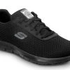 SKECHERS Work SSK8174BLK Ava, Women's, Black, Athletic Style, MaxTRAX Slip Resistant, Soft Toe Work Shoe -Shoes Sales Store ssk8174blk profile