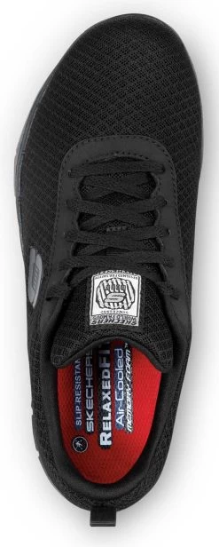 SKECHERS Work SSK8174BLK Ava, Women's, Black, Athletic Style, MaxTRAX Slip Resistant, Soft Toe Work Shoe -Shoes Sales Store ssk8174blk top