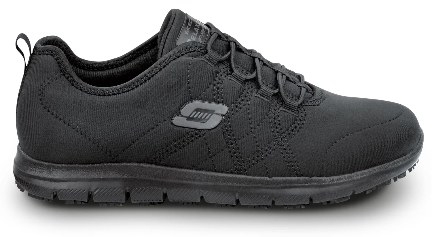 SKECHERS Work SSK8348BLK Alex, Women's, Black, Athletic Style, MaxTRAX Slip Resistant, Soft Toe Work Shoe 4 SKECHERS Work SSK8348BLK Alex, Women's, Black, Athletic Style, MaxTRAX Slip Resistant, Soft Toe Work Shoe - Image 2