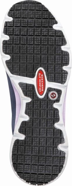 SKECHERS Work Arch Fit SSK8436NVY Leslie, Women's, Navy, Slip On Athletic Style, Alloy Toe, MaxTRAX Slip Resistant, Work Shoe -Shoes Sales Store ssk8436nvy outsole 1