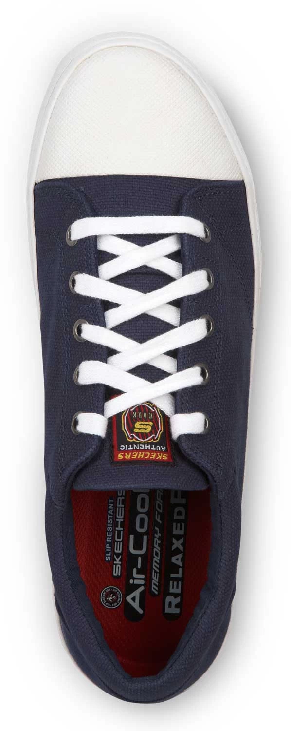 SKECHERS Work SSK9740NVW Patrick Navy/White, Men's, Soft Toe, Slip Resistant Skate Shoe 6 SKECHERS Work SSK9740NVW Patrick Navy/White, Men's, Soft Toe, Slip Resistant Skate Shoe - Image 4