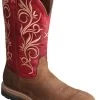 Twisted X TWWLCS003 Women's, Latigo/Red, Steel Toe, EH, 11 Inch, Pull On Boot -Shoes Sales Store twwlcs003 profile