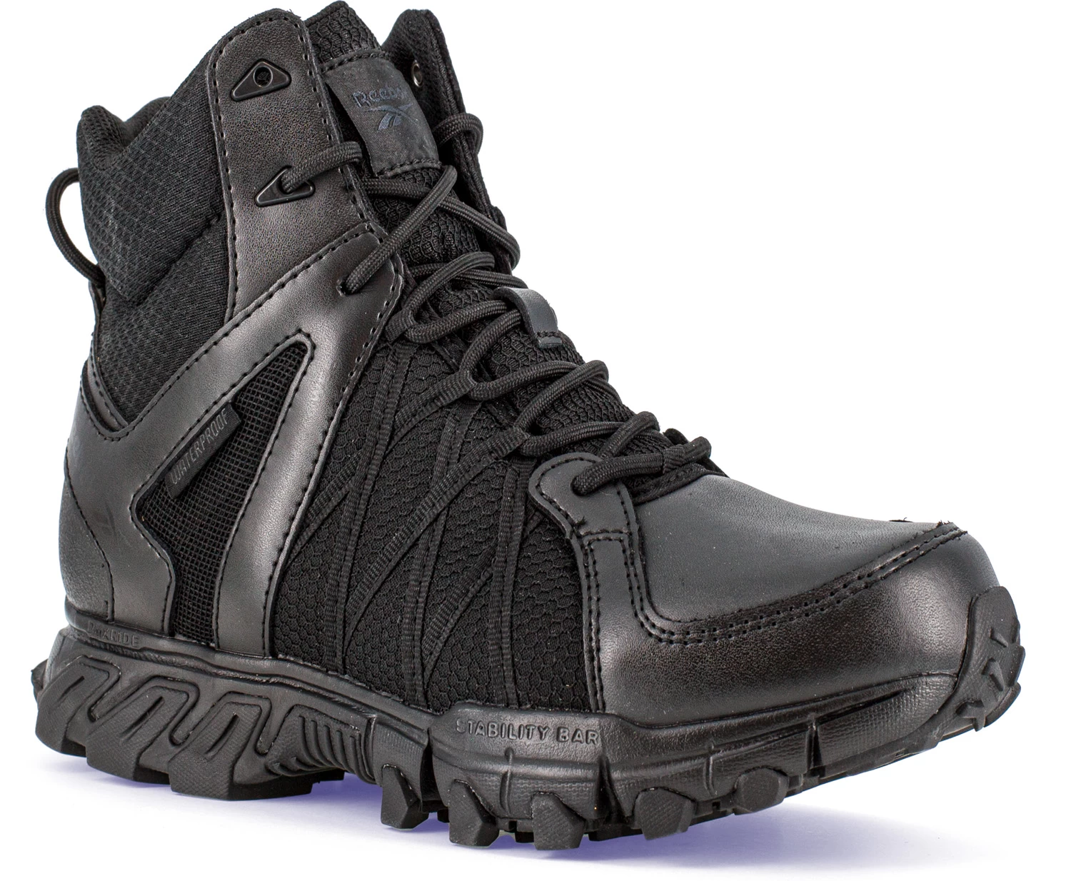 Reebok WGRB3450 Trailgrip Tactical, Men's, Black, Soft Toe, EH, WP, 6 Inch, Side Zip, Tactical, Work Boot 3 Reebok WGRB3450 Trailgrip Tactical, Men's, Black, Soft Toe, EH, WP, 6 Inch, Side Zip, Tactical, Work Boot