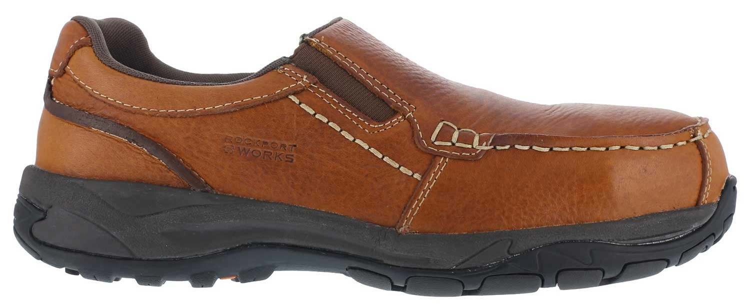 Rockport WGRK6748 Men's, Brown, Comp Toe, SD, Twin Gore, Casual Slip On 3 Rockport WGRK6748 Men's, Brown, Comp Toe, SD, Twin Gore, Casual Slip On