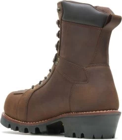 Wolverine WW201187 Men's, Chestnut, Comp Toe, EH, WP, 8 Inch Logger -Shoes Sales Store ww201187 back profile