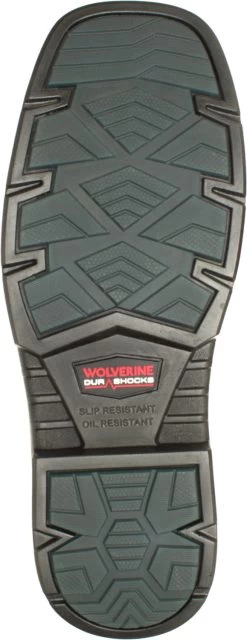 Wolverine WW231013 Rancher DuraShocks, Peanut/Red, Comp Toe, EH, WP, Pull On, Work Boot -Shoes Sales Store ww231013 outsole