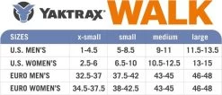 Yaktrax Walker Black Men's And Women's Rubber Steel Coil Men's Sizes 1 To 4 And A Half. Women's 2 And A Half To 6. -Shoes Sales Store yaktrax walk sizing copy 2